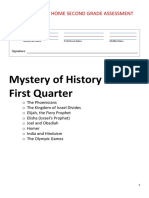 First Quarter Exam in Mystery of History