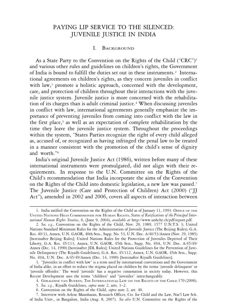 Juvenile Justice in India | PDF | Juvenile Court | Bail