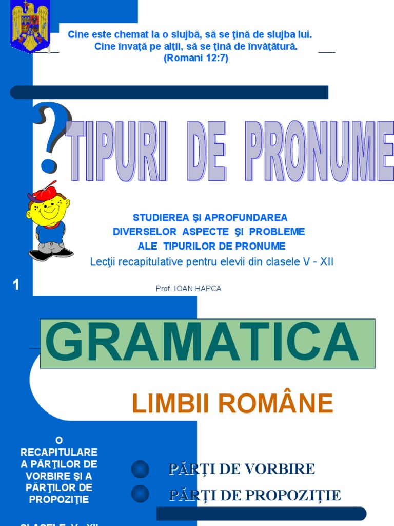 Tipurile De Pronume