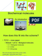 Biochemical Molecules Intro Plus Water