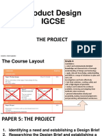 Product Design Igcse: The Project