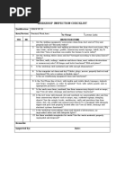 Workshop Inspection Checklist