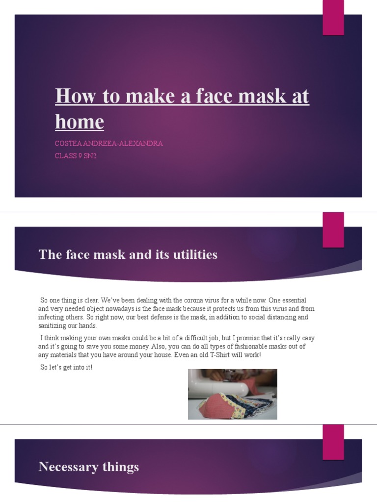 How To Make A Face Mask at Home | PDF | Art