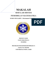 Makalah Pemodelam Matematika Fanny Brawijaya 1921600012 Simulasi Sistem