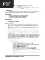 RM 5 - Creating Forms Using Microsoft Access (Features of Access Complex Forms)