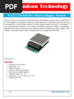 Handson Technology: MAX7218 8x8 Dot Matrix Display Module