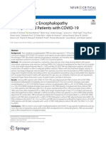 Toxic Metabolic Encephalopathy in Hospitalized Patients With COVID-19