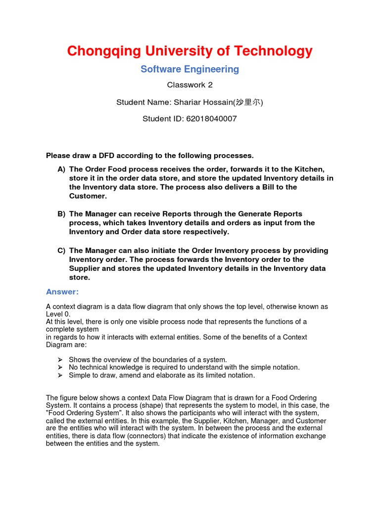 Food Ordering System DFD Overview | PDF | Information Science ...