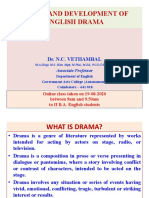 Origin and Development of English Drama: Dr. N.C. Vethambal Dr. N.C. Vethambal