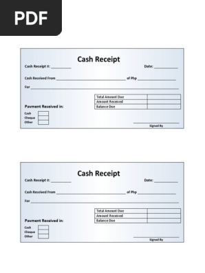 Cash Receipt Template