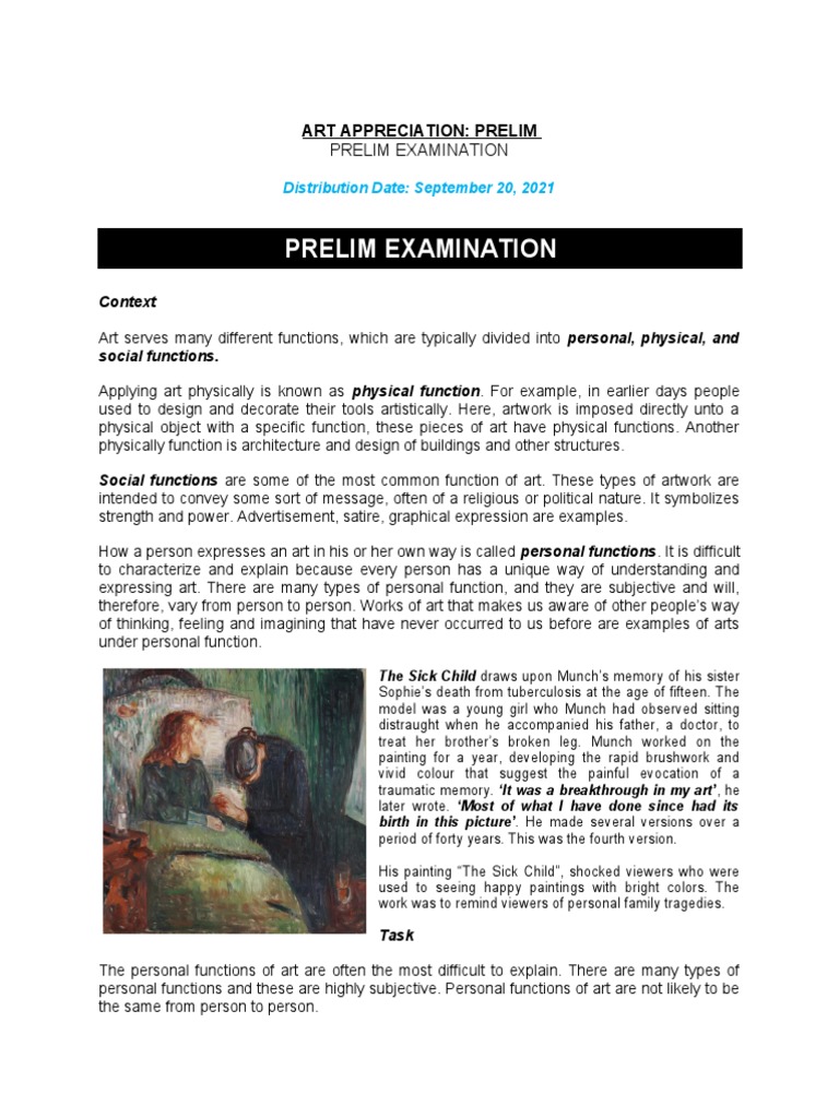 Understanding Art's Personal Functions | PDF | Psychological Concepts ...