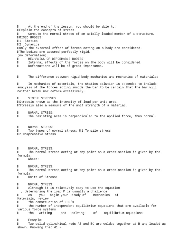Bearing Stress | PDF | Stress (Mechanics) | Strength Of Materials