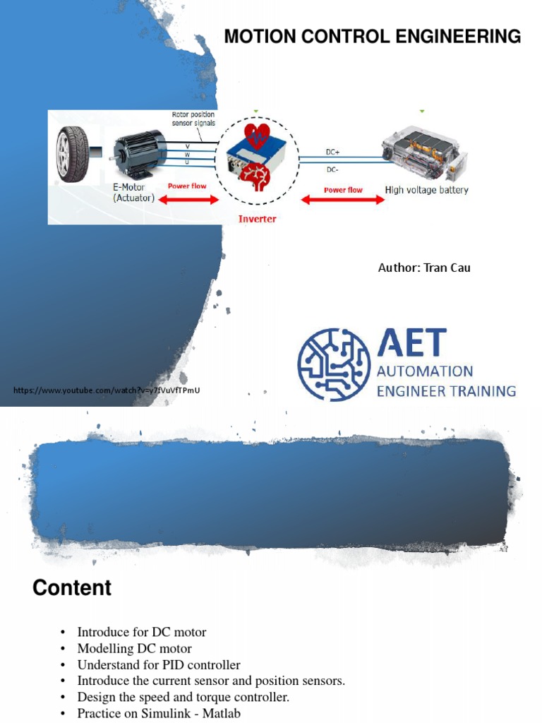 Motion Control Engineering Author Tran Cau PDF Electric Motor