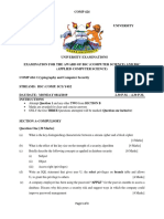 COMP 424 Exam Covers Cryptography, Computer Security