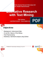 Qualitative Research With Text Mining Tutorial Session-Pujo Laksono