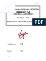 Critical analysis of Virgin's global corporate strategy
