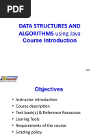 Data Structures and ALGORITHMS Using Java: Course Introduction