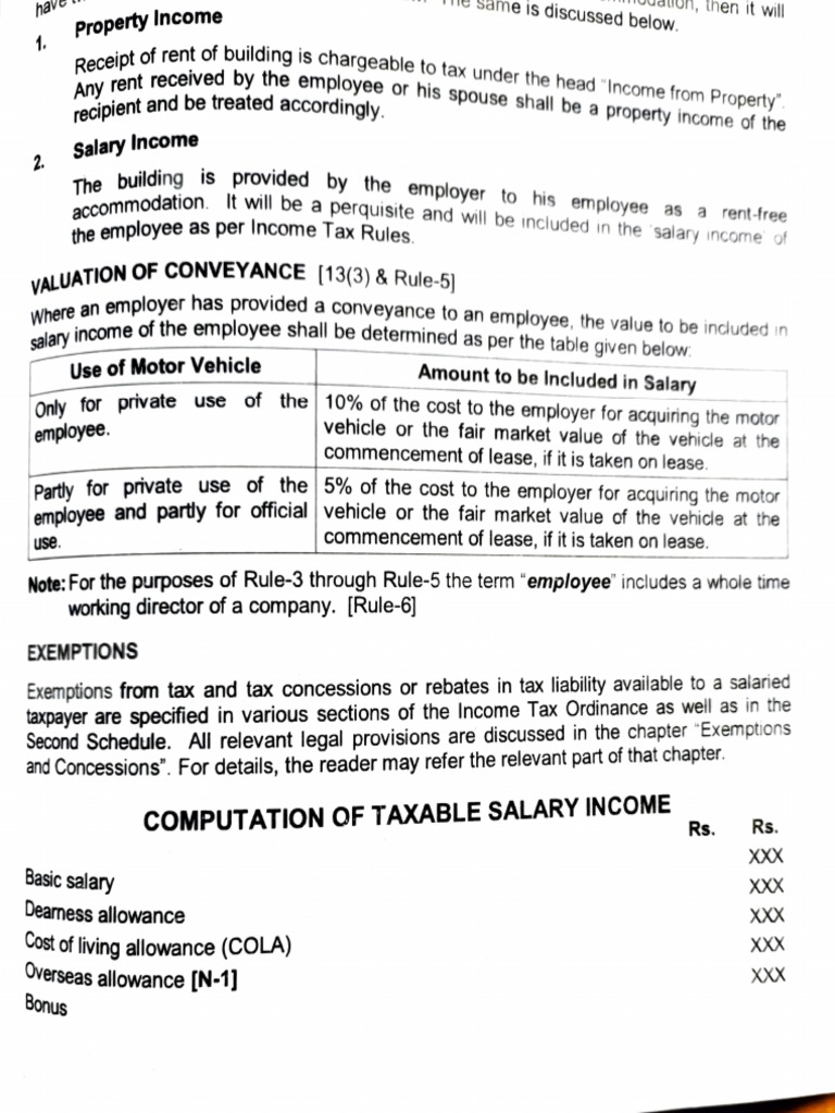 Calculation Of Salary Income Pdf Salary Pension