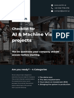 Checklist For: AI & Machine Vision Projects