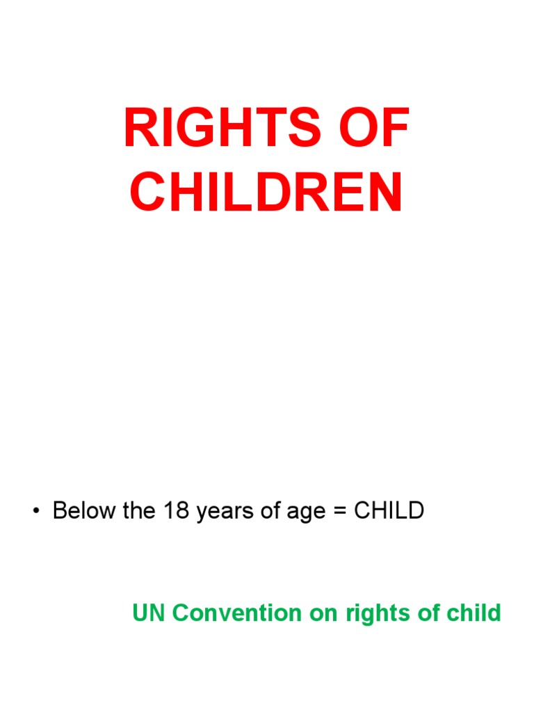 Rights of Children | PDF | Politics | Social Science