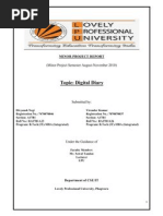 Download Digital Diary project report by Divyansh Negi SN53235352 doc pdf