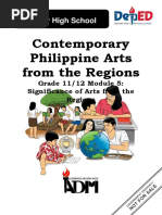 Contemporary Philippine Arts From The Regions: Senior High School