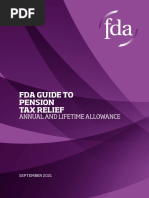 FDA Guide To Pension Tax Relief 2021