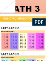 Math 3y - Multiplication