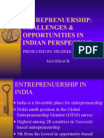 Entreprenuership: Challenges & Opportunities in Indian Perspective