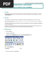 Oracle Forms / Java Tutorial How To Build A New Javabean: 1. Purpose