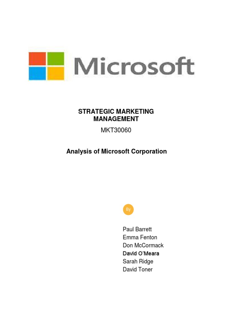 Microsoft Marketing Strategy Analysis | PDF | Microsoft | Smartphone