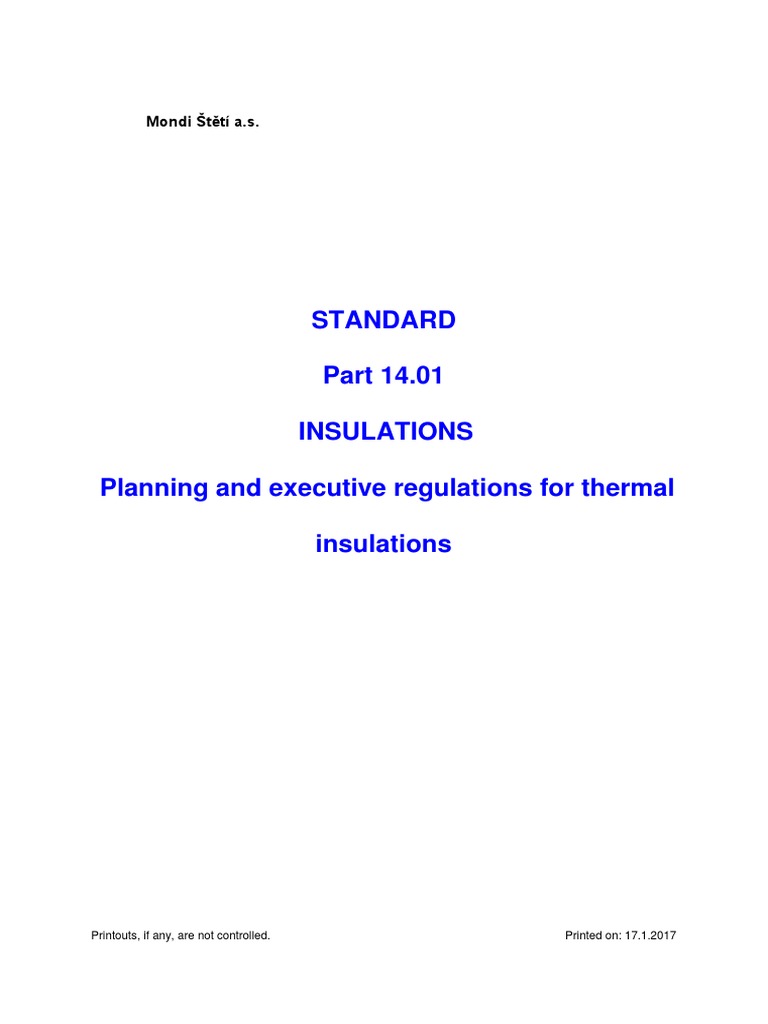 Thermal Insulation Standards Guide | PDF | Thermal Insulation ...