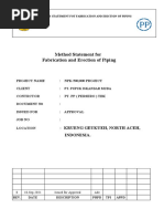 Method Statement For Fabrication and Erection of Piping: Krueng Geukueh, North Aceh, Indonesia