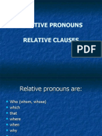 Relative Pronouns Relative Clauses