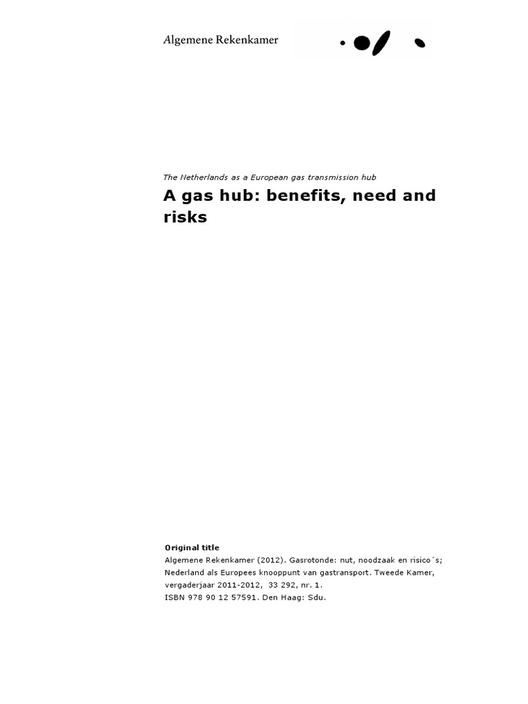 A Gas Hub Benefits Need and Risks PDF Liquefied Natural Gas Dividend