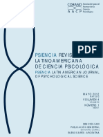 Psiencia: Revista Latinoamericana de Ciencia Psicológica