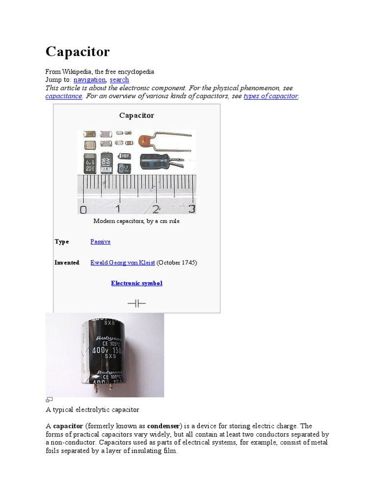 Capacitor Navigation Search Circuit Diagram