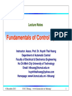 Fundamentals of Control Systems Fundamentals of Control Systems
