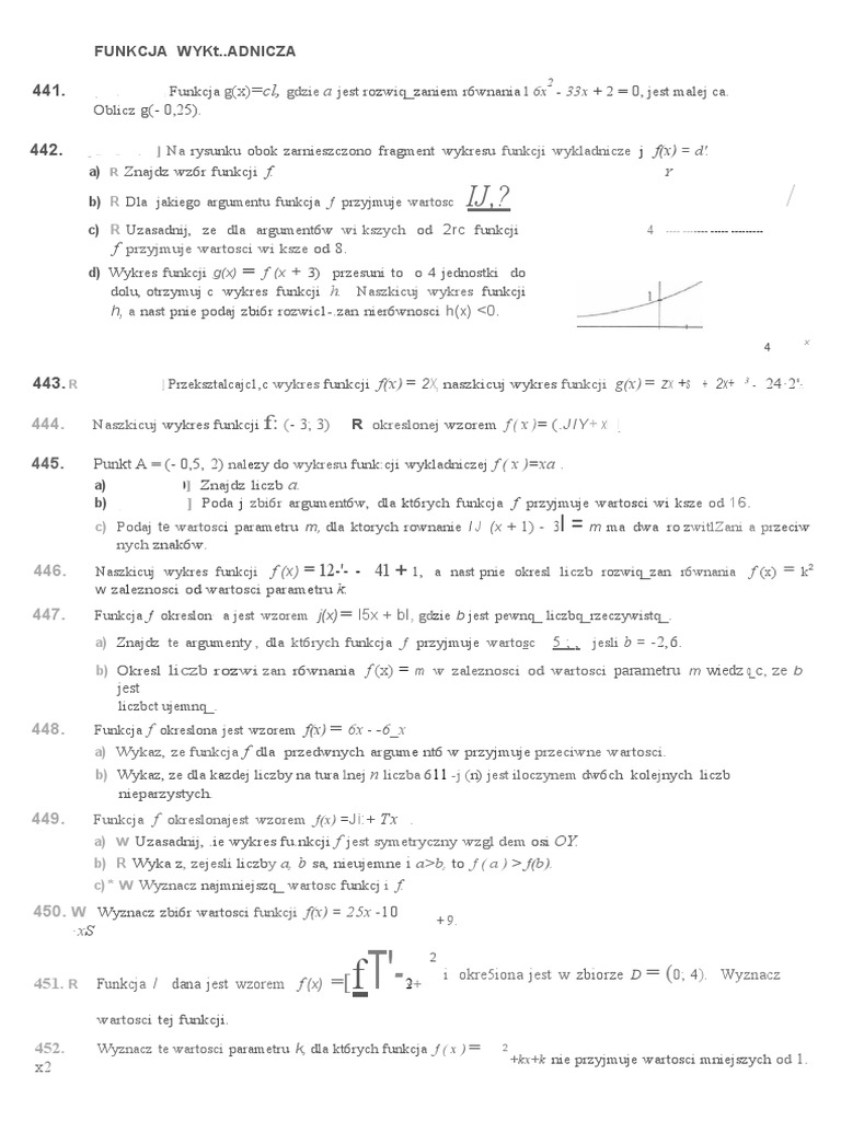 Ułamki Algebraiczne Równania Wymierne Praca Klasowa Nr 1