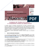 Crises Da Democracia - Chamada de Trabalhos