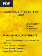 Control Statements in Java