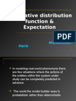Cumulative Distribution Function & Expectation: Muhammed Haris