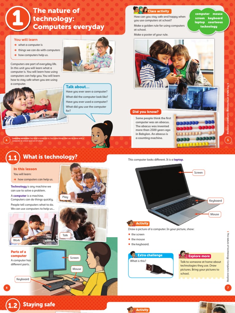 Understanding Computers for Class 1 | PDF