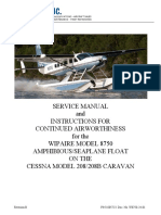 Service Manual and Instructions For Continued Airworthiness For The Wipaire Model 8750 Amphibious/Seaplane Float On The Cessna Model 208/208B Caravan