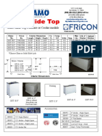 Glass Slide Top Freezers or Cooler Models Specifications