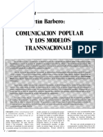 Barbero Comunicacion Popular Y Modelos Transnacionales