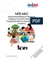 MTB MLE1 Q2 Mod4 Pagtukoy Sa Sanhi at Bunga NG Pangyayari Mula Sa Napakinggang Kwento Version2