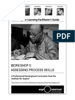 Workshop Ii: Assessing Process Skills: Assessing For Learning Facilitator's Guide