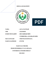 Nama: Alya Fauziah NIM: 5213343010 Dosen Pengampu: DR Farihah MPD Yudhistira Anggraini MPD Mata Kuliah: Teknologi Busana Fakultas/Prodi: FT/PTB