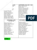 Stem 1: SEPTEMBER 4, 2021 SEPTEMBER 6, 2021 (10:00 - 12:00)